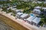 Beachfront aerial views of the unit